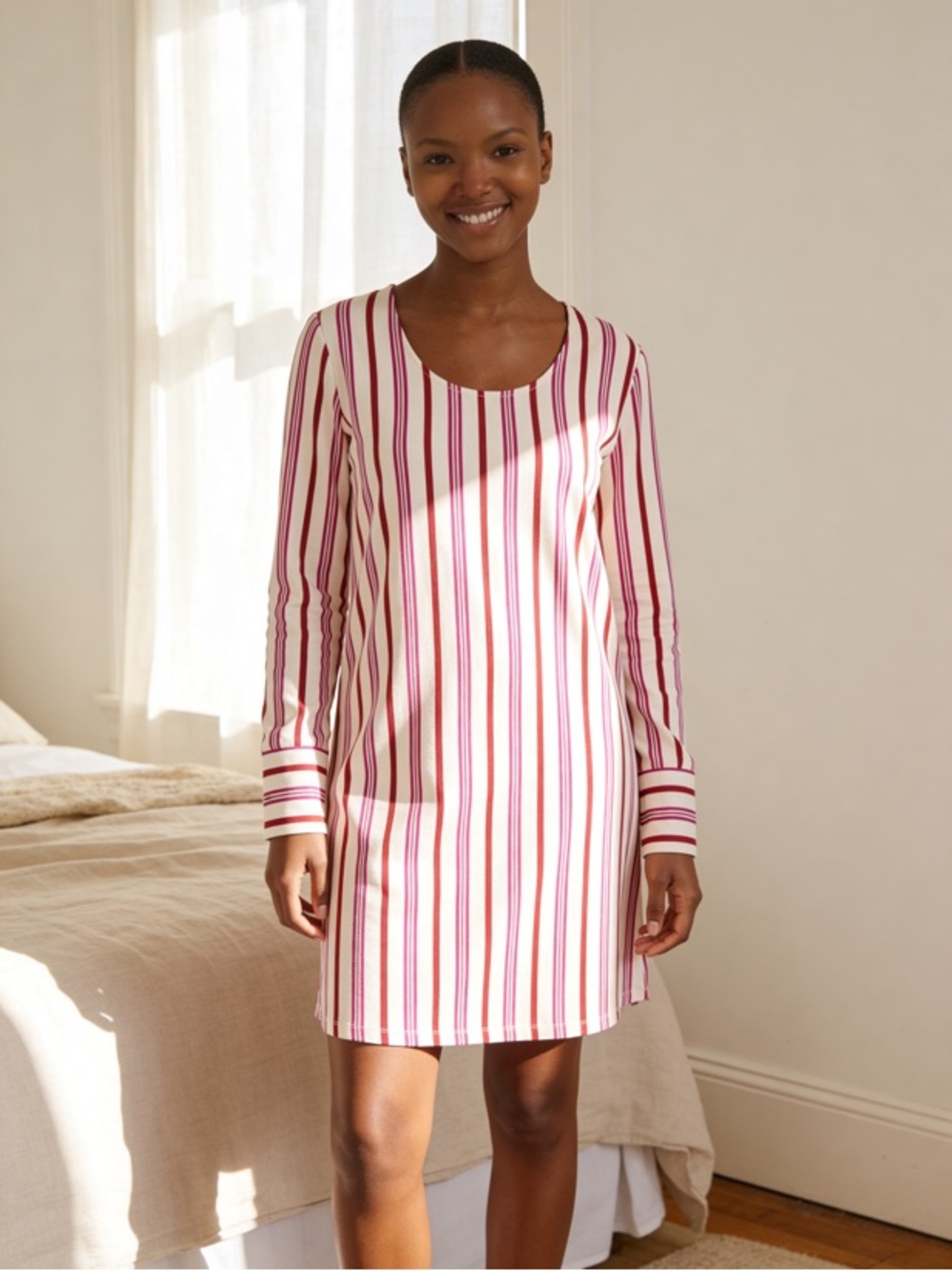 NWT Soma Embraceable Long-Sleeve Sleepshirt - Picture 4 of 8